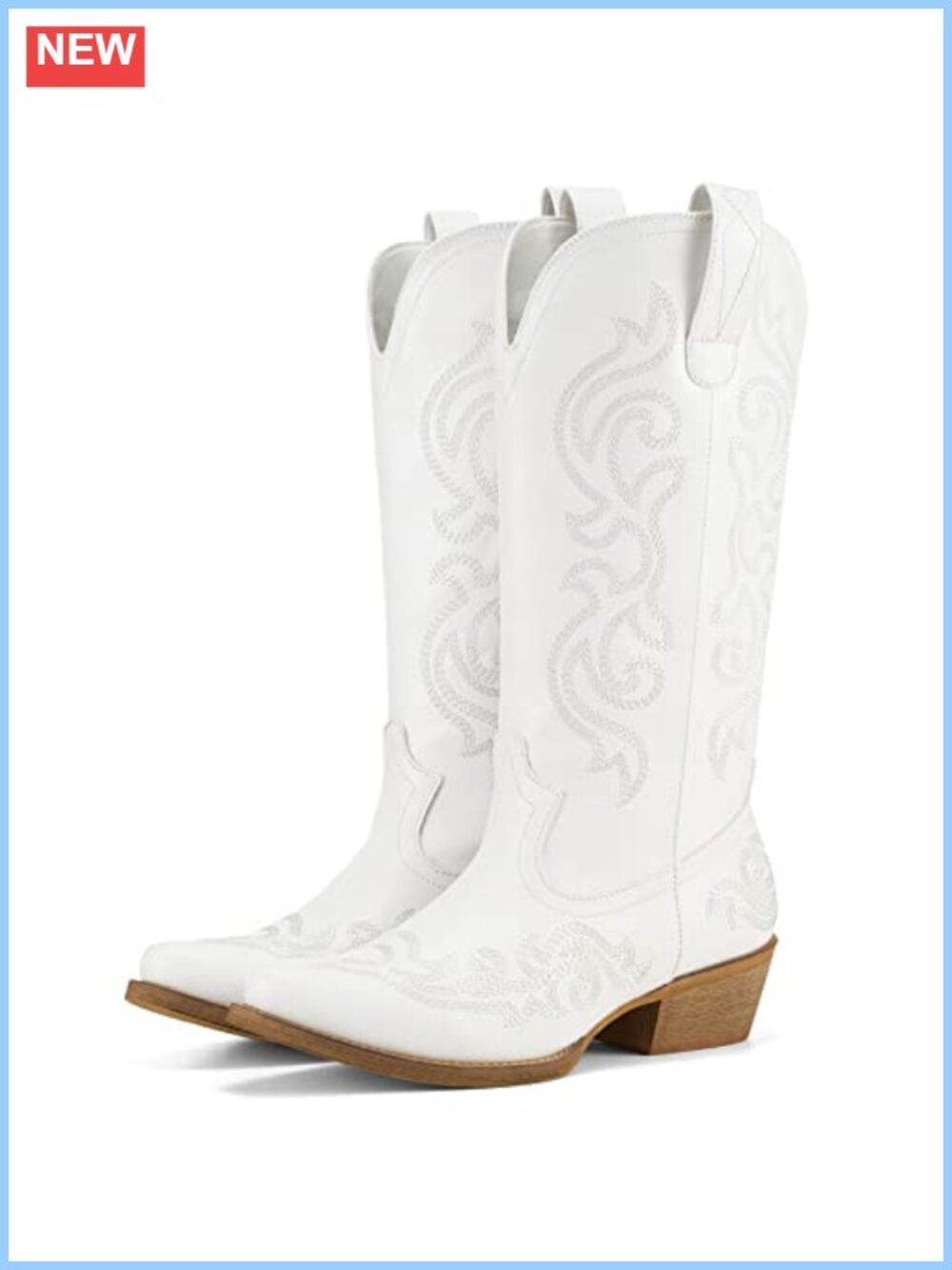 Cowboy Boots Women Snip Toe Mid-Calf Western Boots